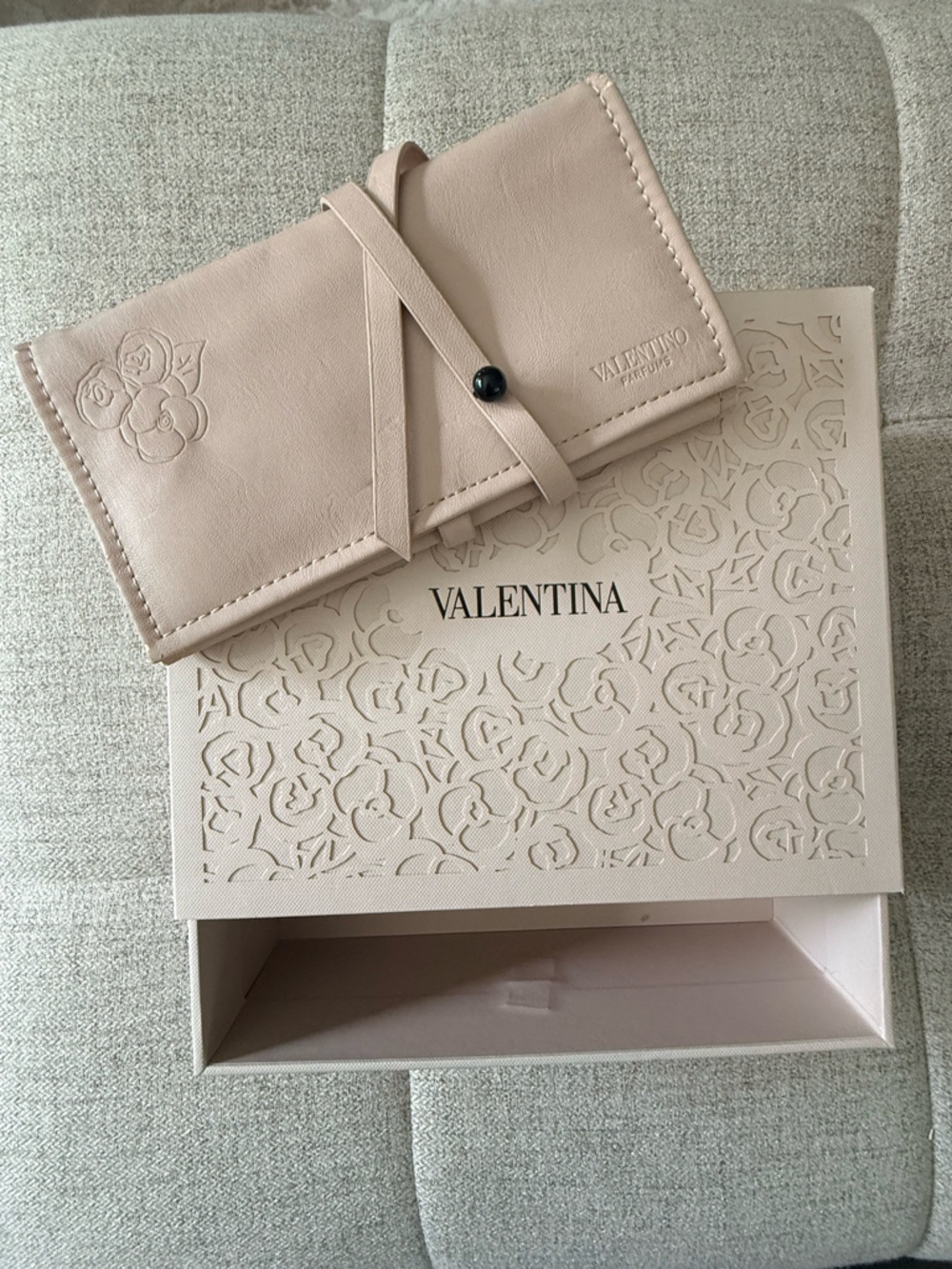 Valentina Stenciled Box and Travel Jewelry Pouch